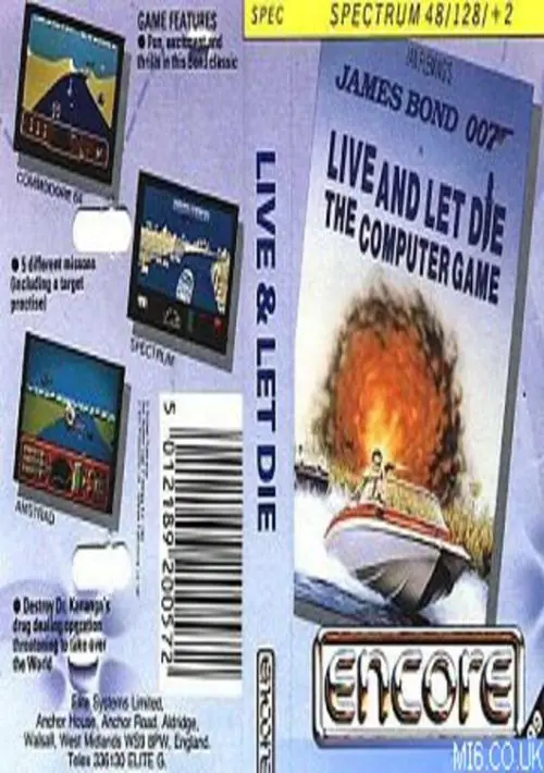 007 - Live And Let Die (1988)(Domark)[128K] ROM download