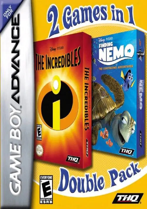 2 Games in 1: Finding Nemo - The Continuing Adventures + The Incredibles ROM download