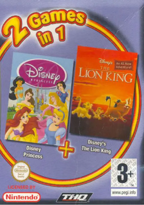2 In 1 - Disney Princess & The Lion King (Sir VG) (E) ROM download