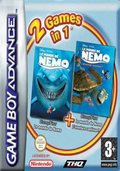 2 In 1 - Monstres & Cie & Le Monde De Nemo (F) ROM