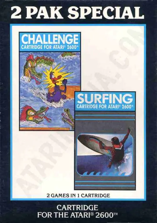  2 Pak Black - Challenge, Surfing (HES) (PAL) ROM