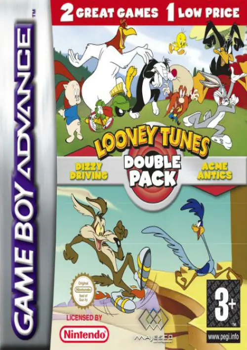 2 In 1 - Looney Tunes - Dizzy Driving Looney Tunes - Acme Antics ROM download