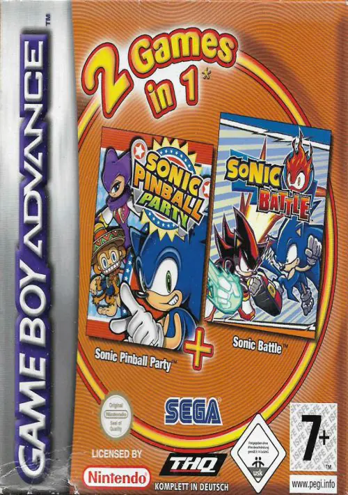 2 In 1 - Sonic Advance & Sonic Pinball Party (EU) ROM download
