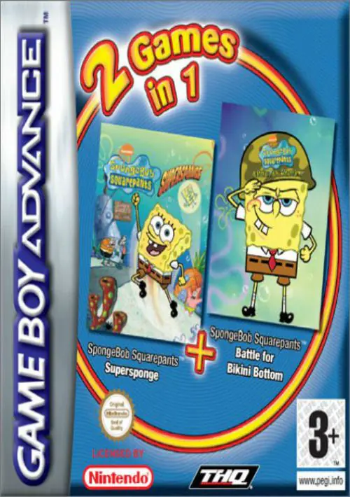 2 In 1 - SpongeBob Squarepants - Supersponge & Battle For Bikini Bottom (Sir VG) ROM download