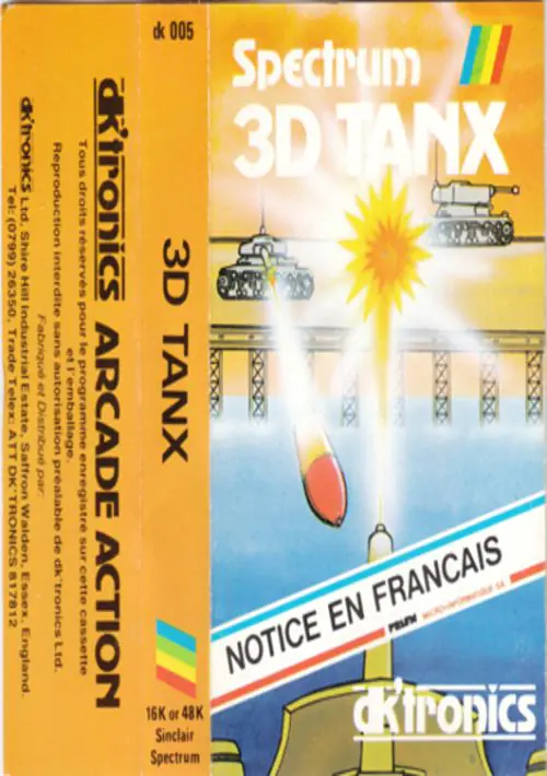 3D Tanx (1982)(DK'Tronics)[16K] ROM download