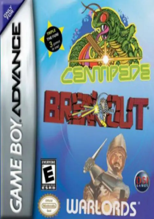 3 In 1 - Break Out Centipede Warlords GBA ROM