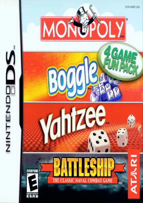 4 Game Fun Pack - Monopoly + Boggle + Yahtzee + Battleship ROM download