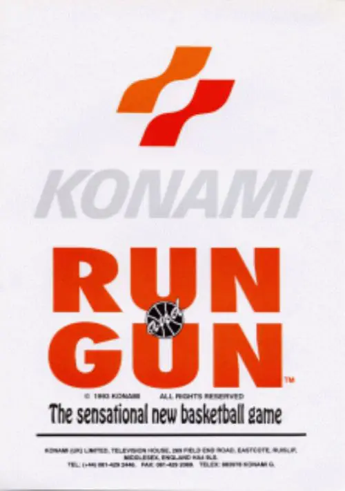 Run and Gun (ver EAA 1993 10.8) ROM download