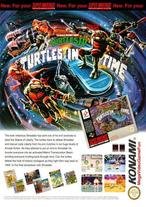 Teenage Mutant Ninja Turtles IV - Turtles in Time ROM download