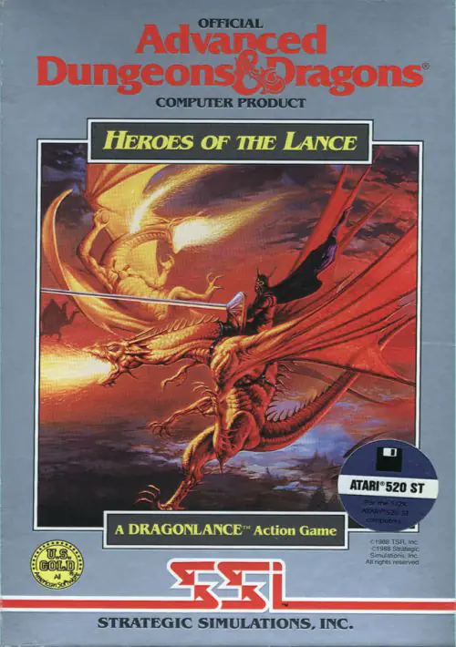 Advanced Dungeons & Dragons - Heroes Of The Lance - A DragonLance Action Game ROM download