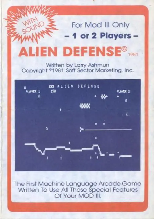 Alien Defense (1981)(Soft Sector Marketing)[CMD] ROM download