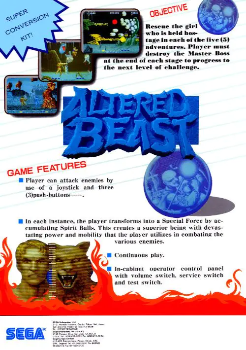 Altered Beast (Mega-Tech) ROM download