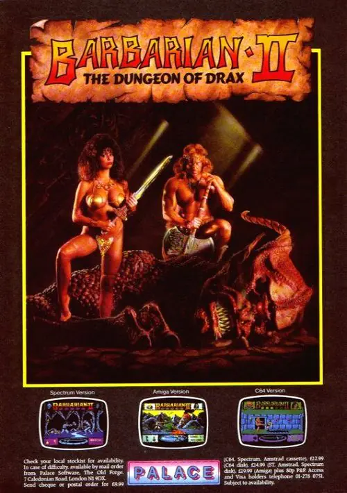 Barbarian II - The Dungeon Of Drax (1988)(IBSA)(Side B)[128K] ROM download