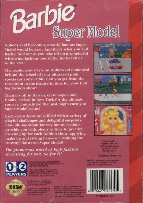 Barbie Super Model ROM download