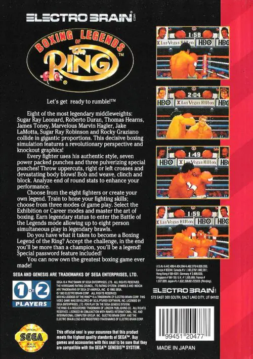 Boxing Legends Of The Ring ROM download