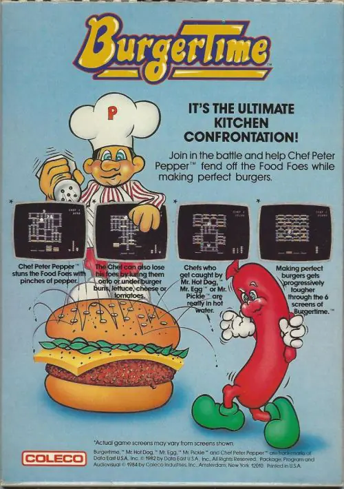 Burgertime (1984)(Coleco) ROM download