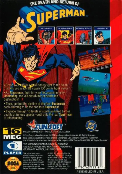 Death And Return Of Superman, The ROM download