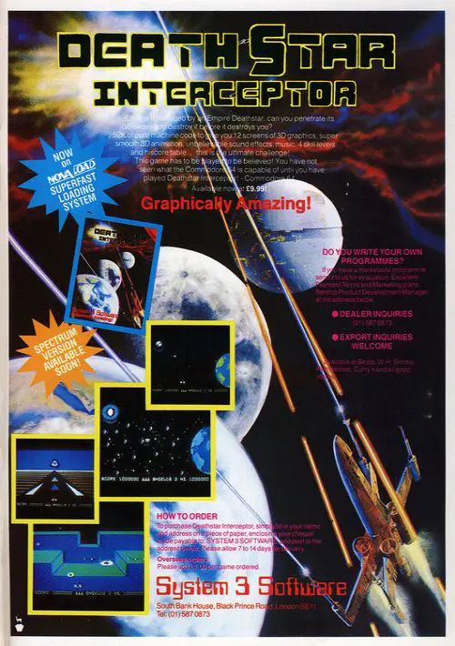 Death Star Interceptor (1985)(System 3 Software) ROM download