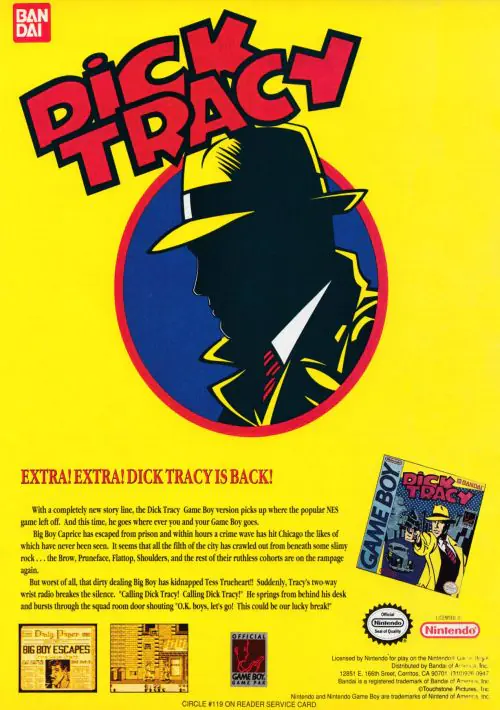 Dick Tracy ROM download