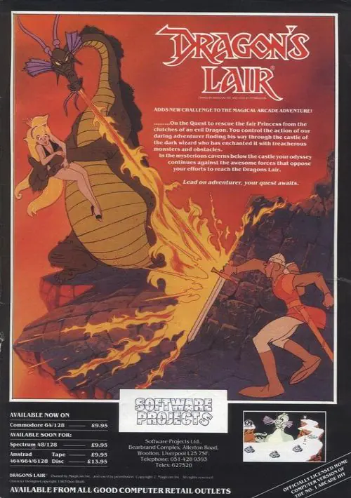 Dragon's Lair (1984)(Encore)[re-release] ROM download