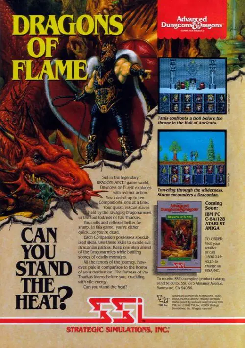 Dragons of Flame (1989)(U.S. Gold) ROM download