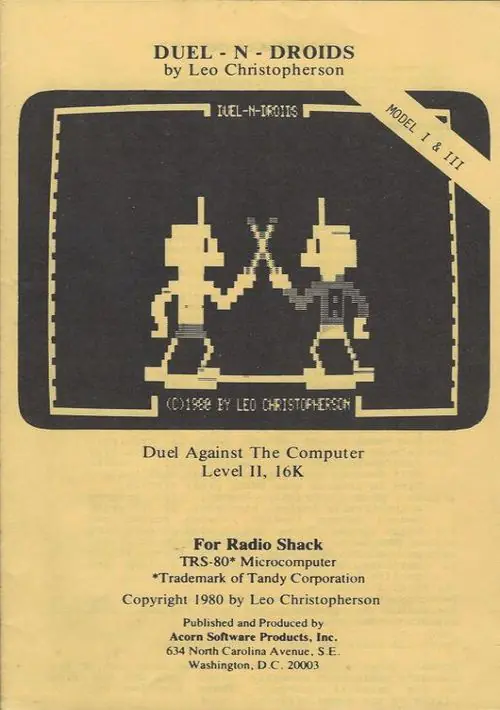 Duel-N-Droids (1980)(Leo Christopherson)[CMD] ROM download