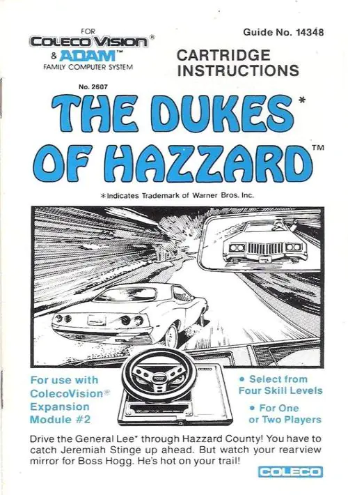 Dukes Of Hazzard, The (1984)(Coleco) ROM download