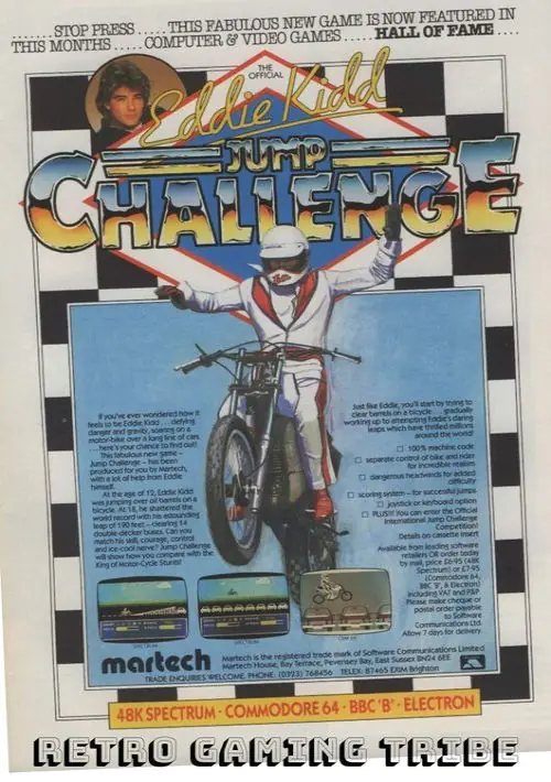 Eddie Kidd Jump Challenge (1985)(Software Communications)[bootfile] ROM download