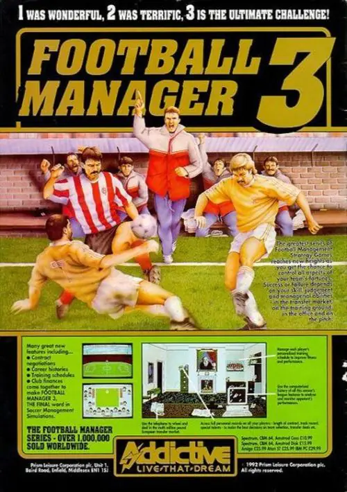 Football Manager 3 (1992)(Prism Leisure)[re-release] ROM download