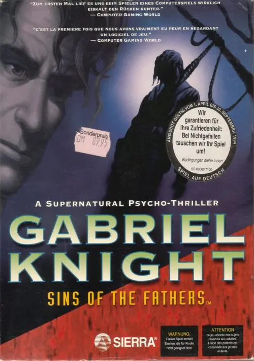 Gabriel Knight Sins Of The Fathers ROM download