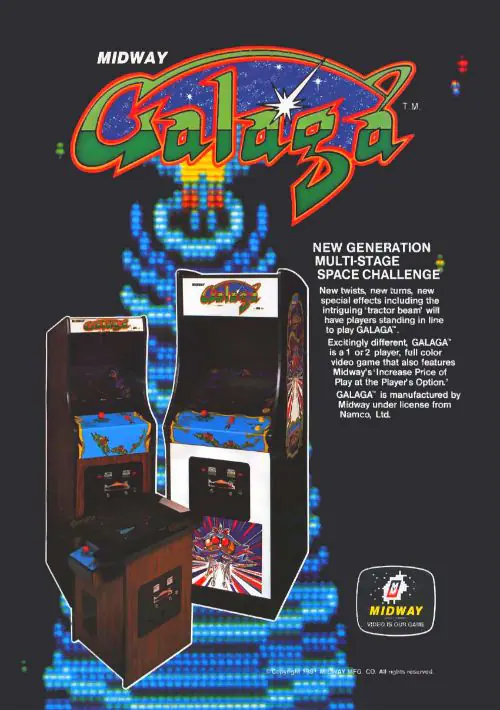 Galaga (Midway set 1 with fast shoot hack) ROM download