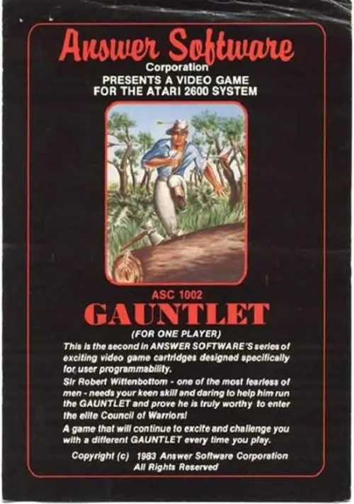Gauntlet (1983) (Answer Software) ROM download