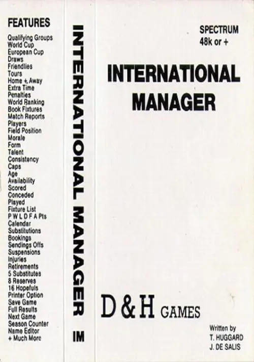 International Manager (1986)(Cult Games)[re-release] ROM download