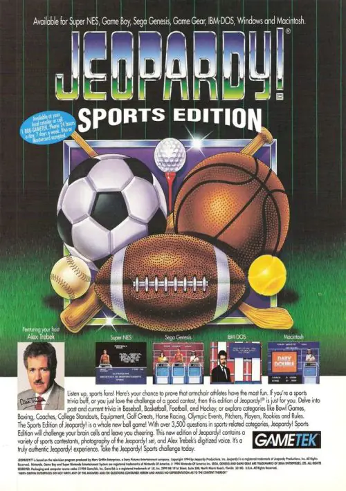 Jeopardy! Sports Edition ROM download