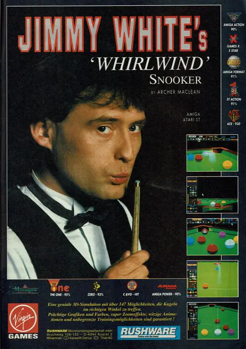 Jimmy White's 'Whirlwind' Snooker ROM download