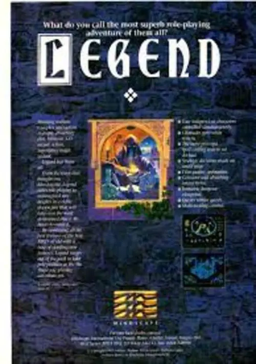 Legend (1992)(Mindscape)(Disk 1 of 2)[!] ROM download