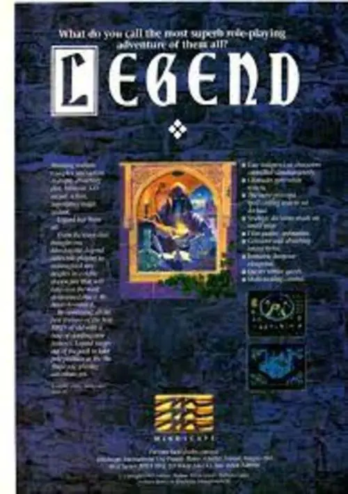 Legend (1992)(Mindscape)(Disk 2 of 2)[a] ROM download