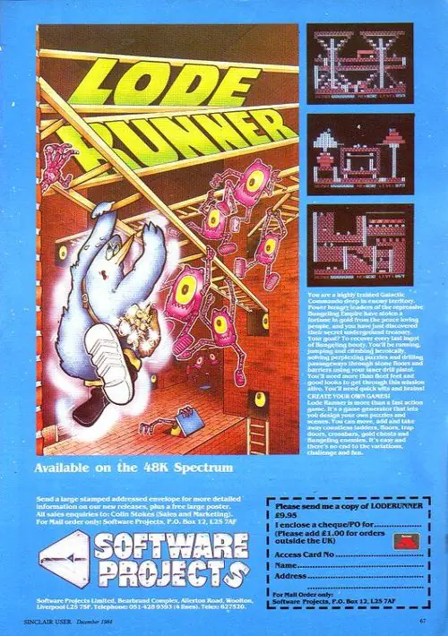 Lode Runner (1984)(Software Projects)[passworded] ROM download