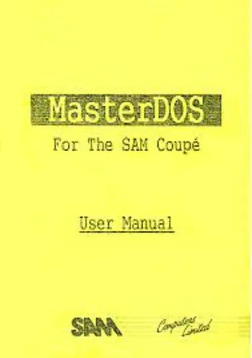 MasterDOS File Manager (1991) ROM