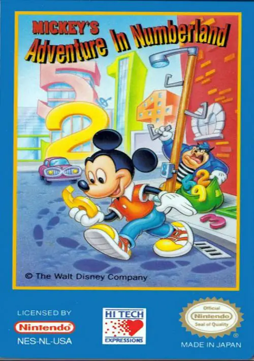Mickey s adventures. Mickey's Adventures in Numberland NES. Mickey's Adventures in Numberland NES обложка. Mickey s Adventures Денди. Картридж NES Myskey s in Numberland.