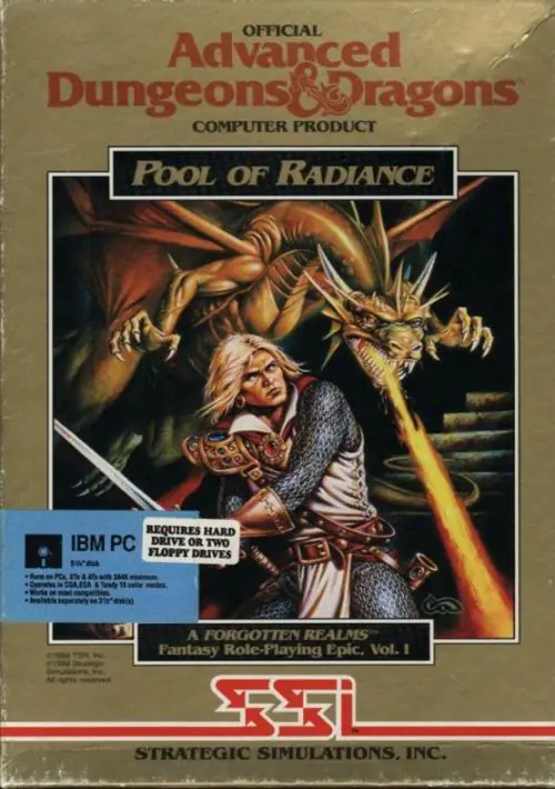 MS-DOS Pool of Radiance (CGA Graphics) ROM download