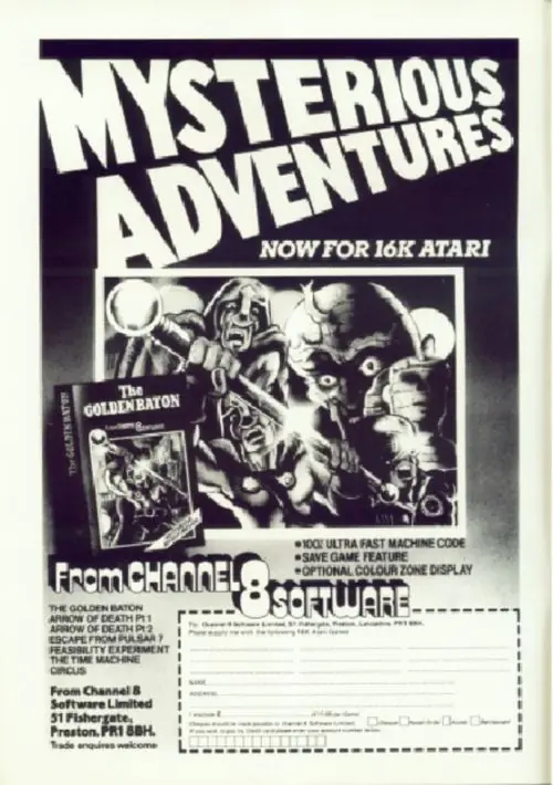 Mysterious Adventures 03 - Arrow Of Death Pt.1 (1982)(Digital Fantasia) ROM