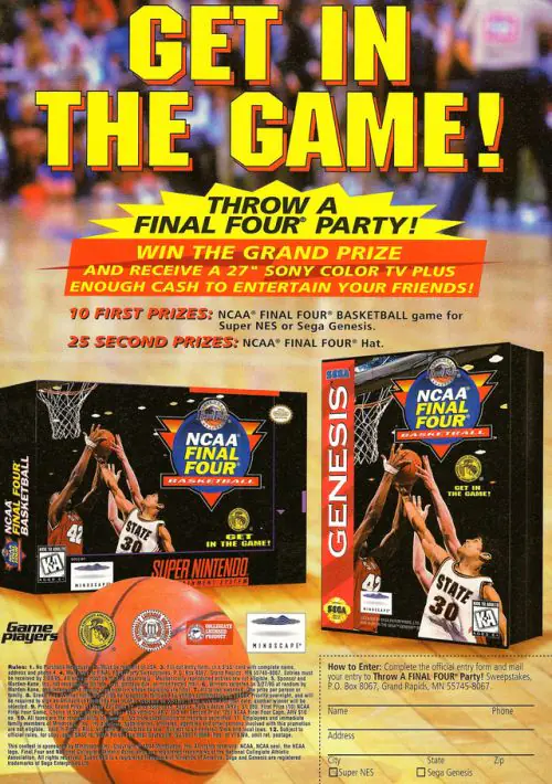 NCAA Final Four College Basketball ROM download