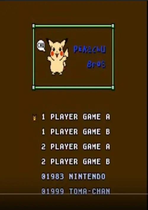 Pikachu Bros (Mario Bros Hack) ROM download