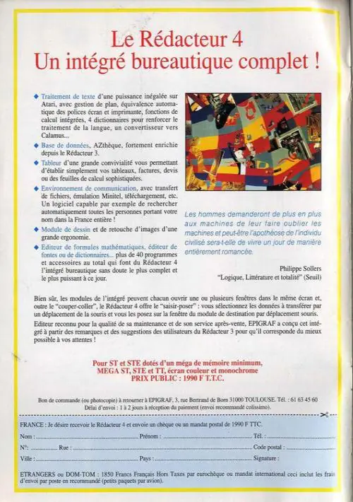 Redacteur 4, Le v4.01 (1992-05-18)(Epigraph)(fr)(Disk 5 of 8) ROM download
