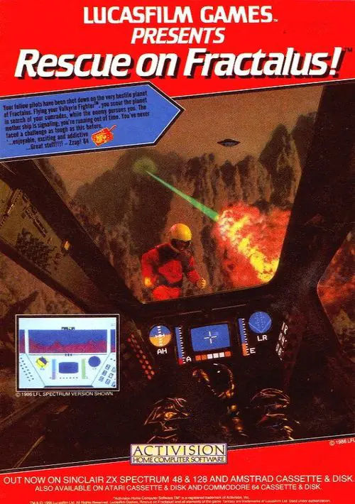 Rescue On Fractalus (1986)(Activision) ROM download