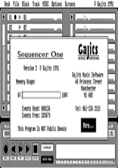 Sequencer One v2.0 ROM download