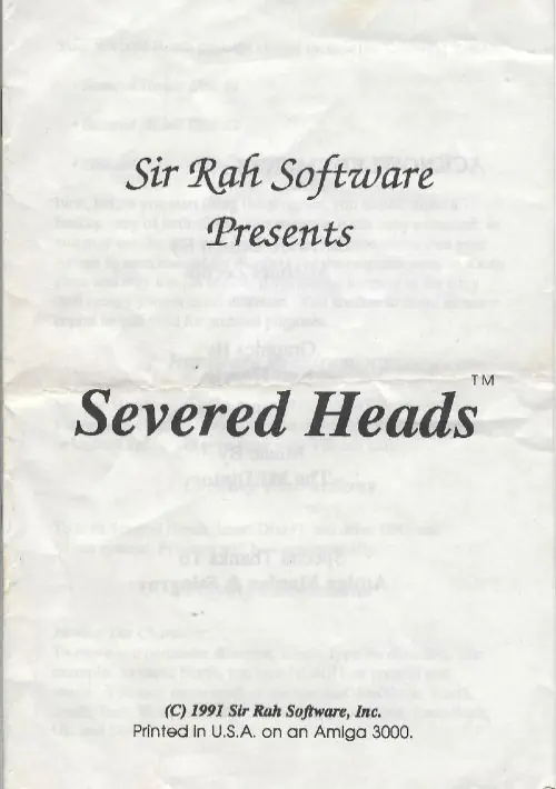 Severed Heads_Disk1 ROM download