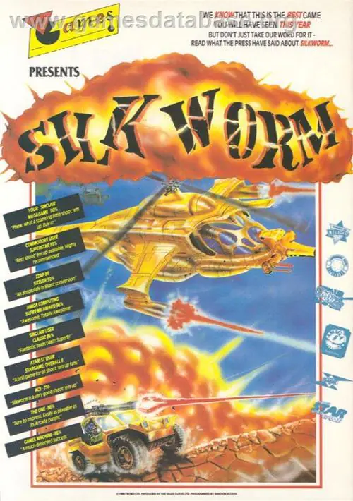 Silk Worm (1988)(Tecmo)[cr Alpha Flight] ROM download