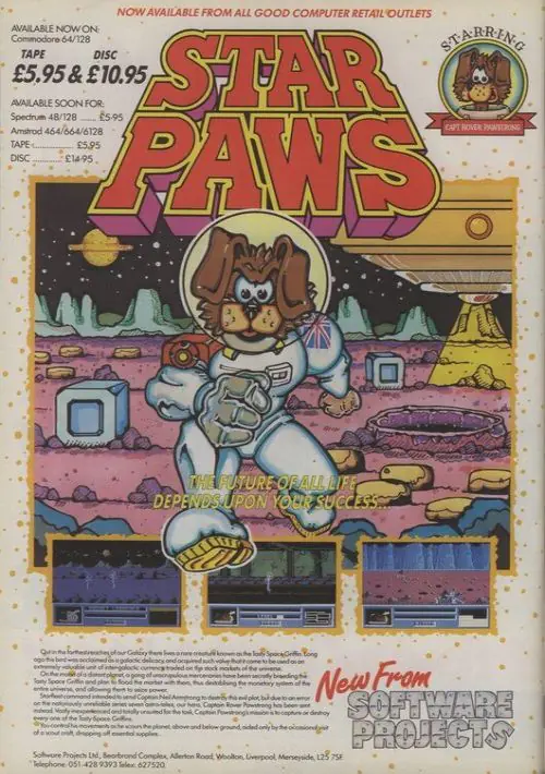 Star Paws (1988)(Software Projects)[48-128K] ROM